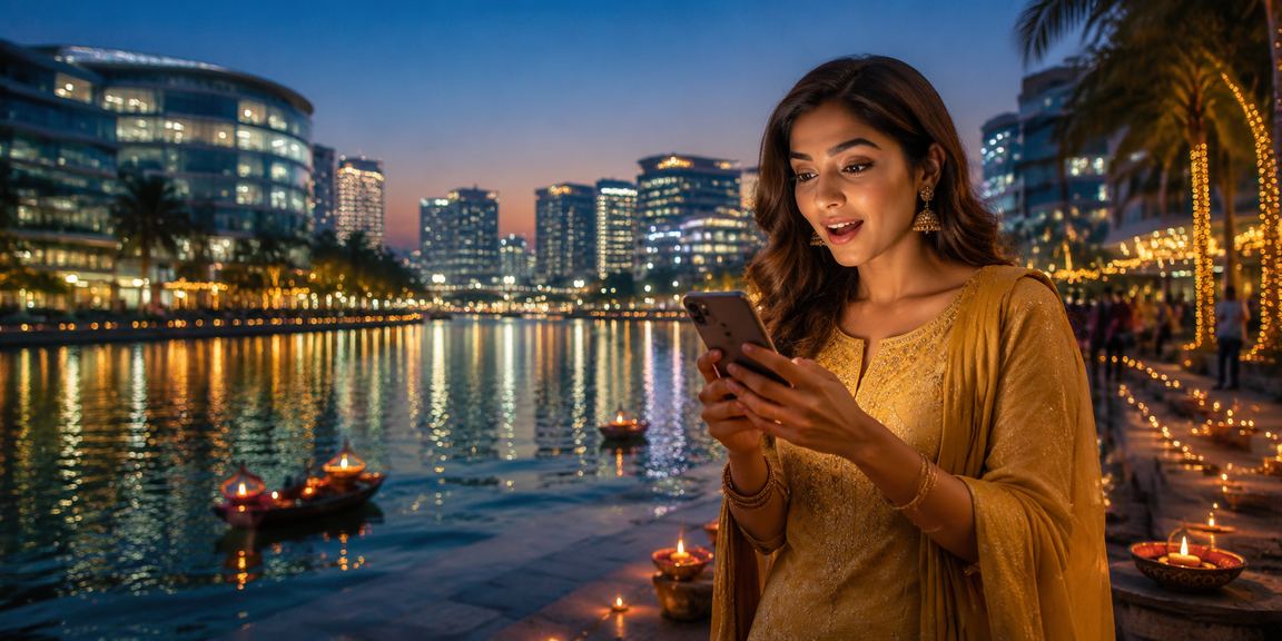 Indian festival decorations symbolizing secure payments during Diwali season